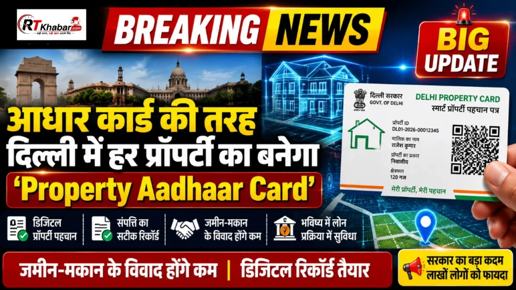 आधार कार्ड की तरह बनेगा हर मकान का ‘प्रॉपर्टी कार्ड, दिल्ली सरकार का नया डिजिटल प्लान